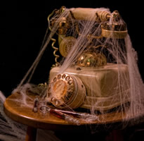 Cobwebs on Antique Phone
